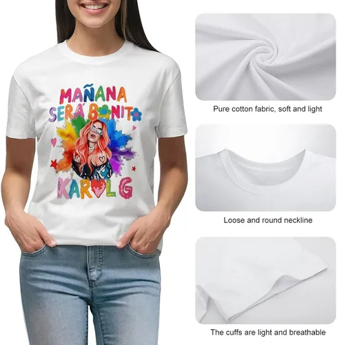Miniatura 5 de Camisetas de manga corta para mujer, camiseta casual de verano