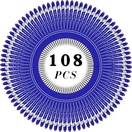 Miniatura 102 de Bolígrafos personalizados a granel con punta de lápiz capacitivo, 12 bolígrafos personalizados con logotipo de mensaje con nombre, bolígrafos