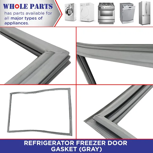 Miniatura 6 de Sello de puerta de refrigerador gris Whole Parts mejorado (tira magnética en el interior) – Parte # W10571967 – Compatible con modelos seleccionados