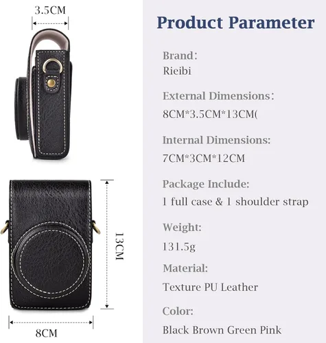 Miniatura 2 de Rieibi Funda para cámara Sony ZV1F/ZV1/Ricoh GR IV/IIIx/Ricoh III II/Fujifilm X-Half/X-HF1/Panasonic LX9 LX10 LX15/Canon G7X III / G7X II / SX740 HS