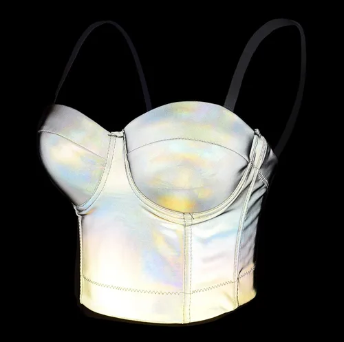 Miniatura 2 de ELLACCI Sujetador de corsé metálico reflectante para mujer Metálico
