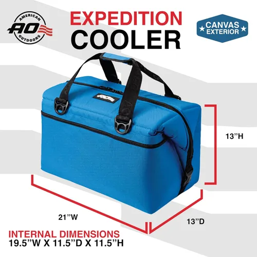Miniatura 27 de Bolsa de enfriador AO Coolers Expedition de lona con lados blandos, a prueba de fugas, aislada, ligera Azul marino
