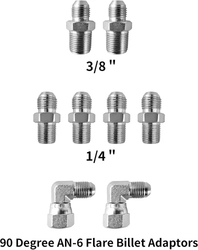 Miniatura 3 de 6AN 52 pulgadas de aceite fluido de transmisión kit de línea de manguera para GM Chevy Ford GMC Buick Cadillac coches y camiones manguera de PTFE