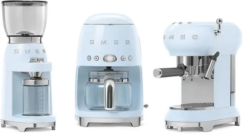 Miniatura 5 de SMEG CGF11 Molinillo de café estilo retro – Molino de fresas con 30 ajustes de molienda, fresas cónicas de acero inoxidable, tolva removible – Azul