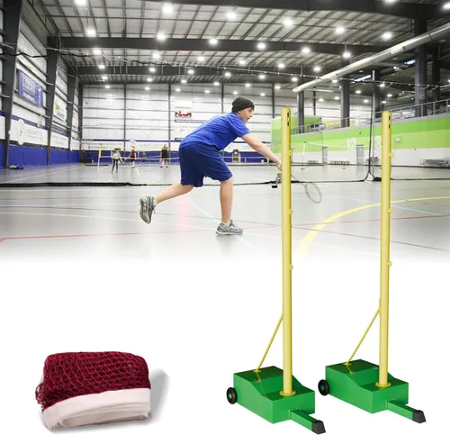 Red de bádminton, juegos de bádminton para patio trasero de niños, postes de bádminton resistentes para interiores y exteriores, red de bádminton