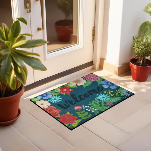 Miniatura 7 de CHICHIC Tapete de Bienvenida para Puerta de 17 x 30 Pulgadas, Tapete para Puerta Delantera al Aire Libre para Entrada del Hogar, Tapete Exterior