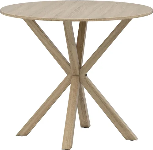 Miniatura 12 de Giantex Mesa de comedor redonda de 36" para 4, mesa de cocina estilo granja con patas de madera de goma, almohadillas ajustables para pies, mesas