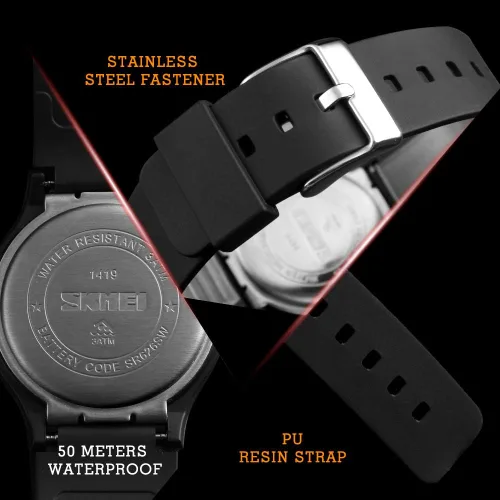 Miniatura 4 de SKMEI Reloj de pulsera impermeable para mujer, reloj de pulsera para dama, reloj de cuarzo analógico casual para mujer