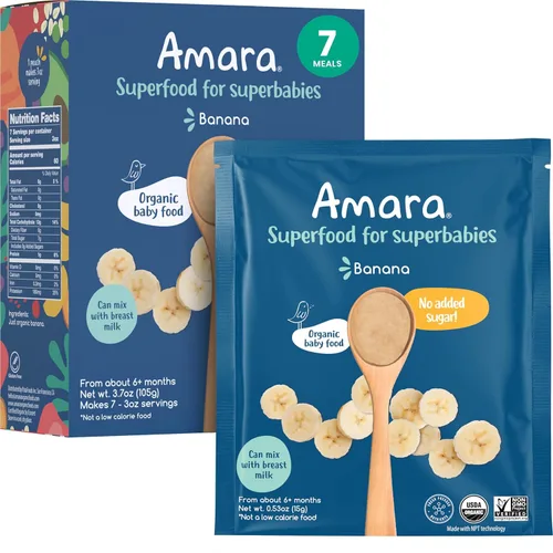 Miniatura 11 de Amara Alimento orgánico para bebés, etapa 3, grano antiguo, cereales para bebés para mezclar con leche materna, agua o fórmula para bebés, bolsas