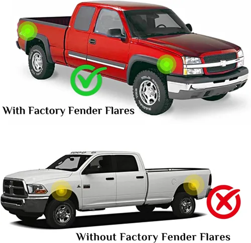 Miniatura 7 de Aleta de lodo Compatible con 01-06 Chevy Avalanche 1500/2500 Silverado 1500HD/3500 Suburban 2500 Tahoe 99-06 GMC Sierra 3500 1500 HD Yukon/XL 1500