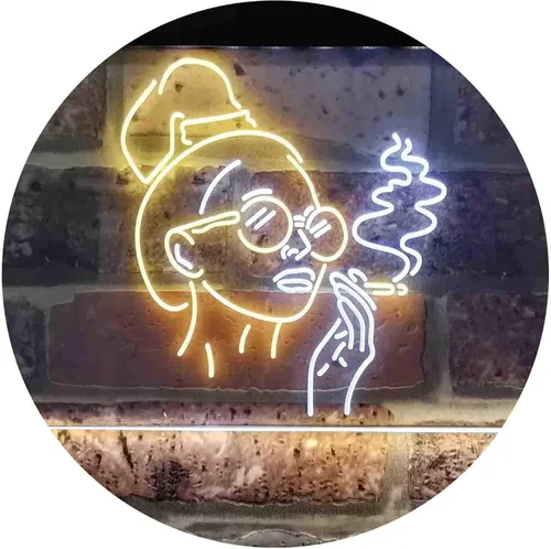 Miniatura 15 de ADVPRO Señal de neón LED de doble color rojo y azul para fumar mujer mala perra cueva cobertizo cueva st6s43-i3869-rb