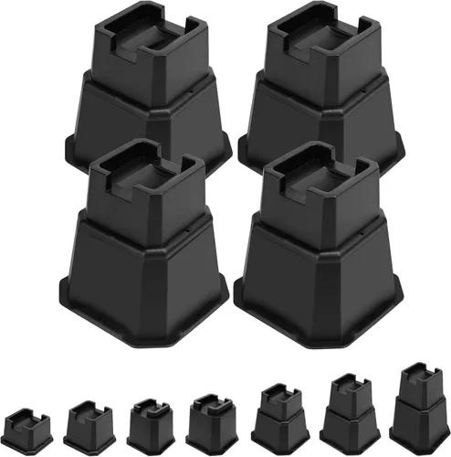 Miniatura 18 de Elevadores de Cama Shouwuhho de 2 Pulgadas, Elevadores de Muebles con Alturas de 2 3 4 5 6 7 8 Pulgadas de Alta Resistencia, Elevadores de Cama