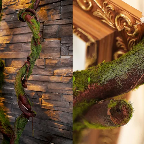Miniatura 6 de Ramas de árbol artificiales suaves de espuma EVA mediana de 70.86", ramitas de tronco grueso, enredaderas falsas de liana ratán para colgar