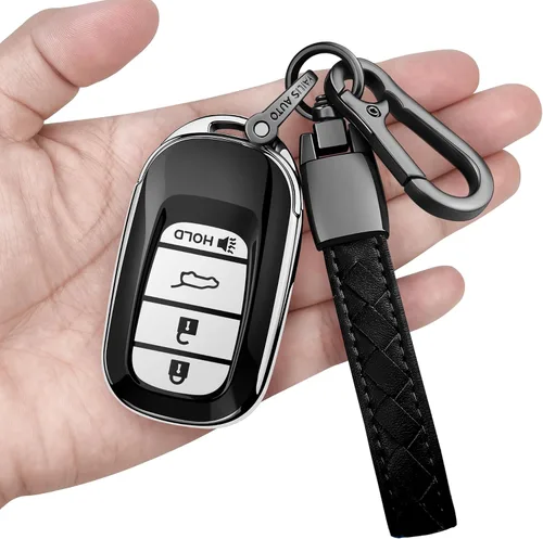 Miniatura 12 de Funda para llavero Honda con llavero de cuero TPU suave, protección completa, para 2022, 2023, 2024, 2025, Civic Accord HR-V Pilot CR-V, carcasa