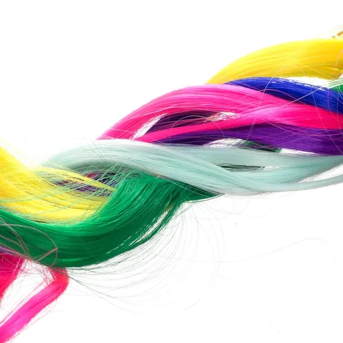 Miniatura 4 de SWACC 22 piezas de colores para fiestas con clip en extensiones de cabello multicolor