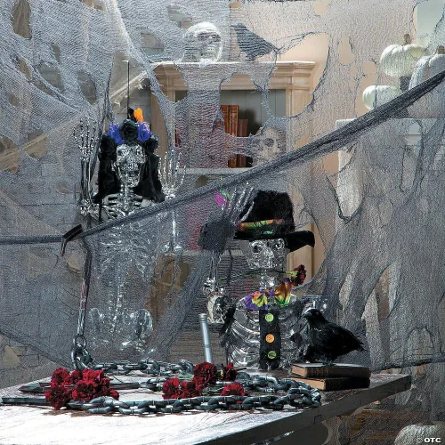 Miniatura 3 de Trapo de terror Fun Express, 25/5554, de poliéster, grande, para Halloween, gris, Gris