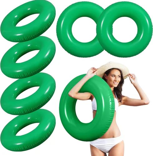 Miniatura 24 de JellyArch 6 piezas de flotadores inflables para piscina de 28 pulgadas, tubo de natación a granel para adultos, flotadores de piscina