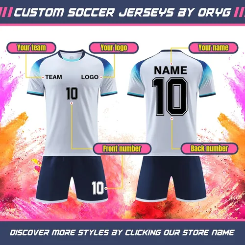 Miniatura 3 de Camisetas de fútbol personalizadas para niños y niñas, uniformes de fútbol personalizados para hombres y mujeres, uniformes de fútbol