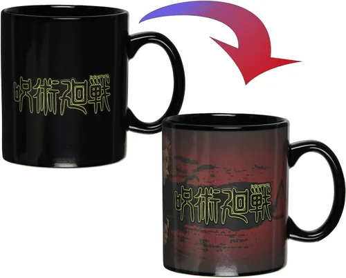 Miniatura 3 de Jujutsu Kaisen Yuji Itadori Anime Manga Taza de Té y Café Cambia de Color con Reacción al Calor 16 OZ