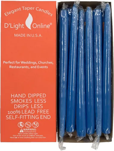 Miniatura 19 de D'light Online Elegantes Velas Cónicas de Otoño Estacional de 10 Pulgadas de Calidad Premium - Sin Perfume, Velas Cónicas Sumergidas a Mano, Sin