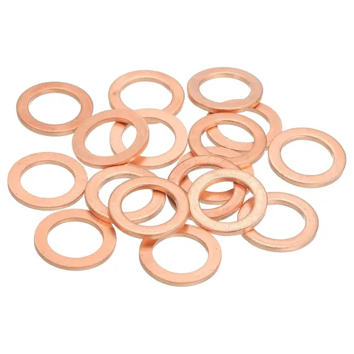 Miniatura 50 de MECCANIXITY Arandela plana de 28 piezas, arandelas de cobre M8, anillo de sellado de cobre, kit de arandela aplastante, 0.315 in de diámetro