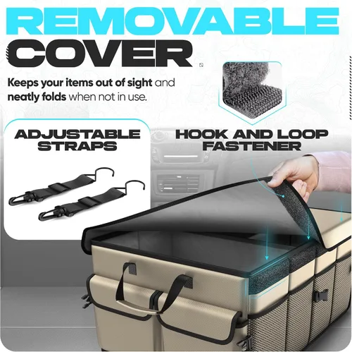 Miniatura 5 de FORTEM Organizador de maletero para SUV, organizador de maletero de automóvil, almacenamiento plegable, accesorios de coche para mujeres y hombres