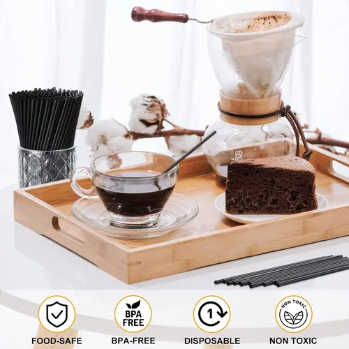 Miniatura 2 de Hoolerry 6000 popotes de plástico desechables para café, cócteles, bebidas, palillos para bebidas, pajitas para bares, bebidas