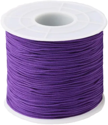 Miniatura 35 de Cordón de nailon de 0.020 in, hilo de ajuste para nudos chinos, collares, joyería, macramé, cuentas, pulseras de 150 yardas (azul)