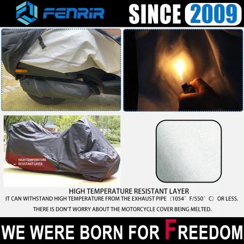 Miniatura 9 de Fenrir Funda para Motocicleta de Tres Ruedas Protección para Todas las Estaciones Impermeable Almacenamiento Exterior Orificio para Antena Diseño