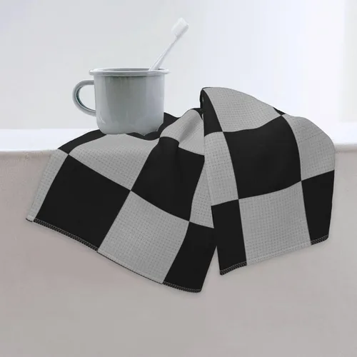 Miniatura 8 de Ouqiuwa Toallas de mano suaves de carreras en blanco y negro de 27.5 x 15.7 pulgadas, toalla de baño fina, regalo de decoración de baño pequeño