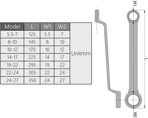 Miniatura 5 de Utoolmart Torx - Llave de caja, 0.551 in x 0.669 in métrica de 12 puntos de desplazamiento de doble extremo, herramienta de reparación de 8.858 in