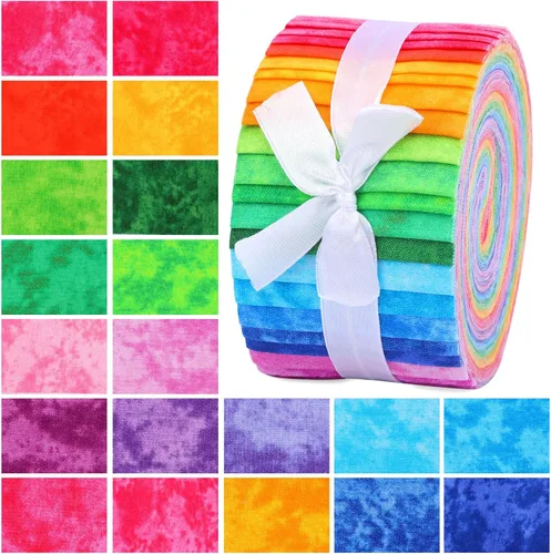 Miniatura 8 de Jelly Rolls de 40 piezas, tiras de tela para acolchar, tela para patchwork, tela de algodón acolchado, patchwork para manualidades