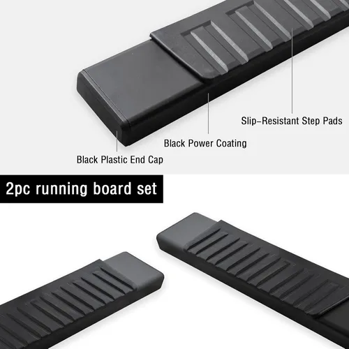 Miniatura 6 de COMNOVA - Estribos de 6 pulgadas compatibles con Chevrolet Colorado/GMC Canyon Crew Cab 2015-2026, estribos y escalones para Colorado (negro)