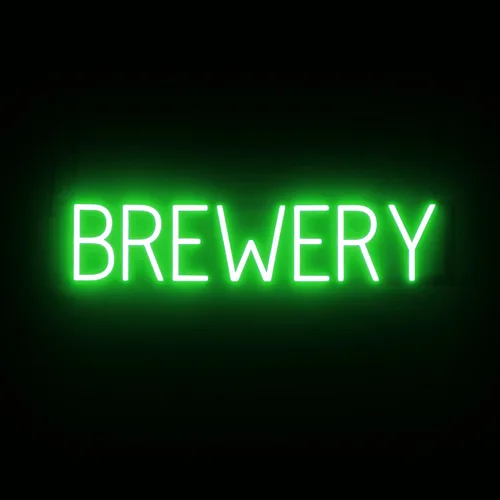Miniatura 37 de SpellBrite Letrero de cerveza y vino Letrero de cerveza y vino neón, luz LED verde 22.0 x 15.0 pulgadas