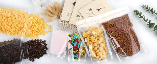 Miniatura 8 de 100 piezas de bolsas resellables, bolsas de pie transparentes de 3.9x5.9 pulgadas, bolsas de almacenamiento de alimentos con cierre de cremallera