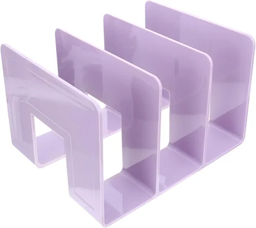 STOBOK 1 estante de acrílico para archivadores de mesa, organizador de escritorio, soporte de archivo, revista, soporte decorativo para libros,