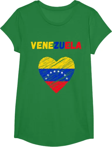 Miniatura 54 de Camiseta con la bandera venezolana con corazón de Venezuela, Negro