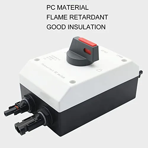 Miniatura 2 de Interruptor solar fotovoltaico CC 1500V 32A, disyuntor miniatura de CC IP66 Caja combinada solar para sistema de paneles solares RV (proctivo)