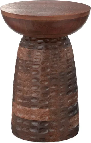 Miniatura 29 de SIMPLIHOME Boyd - Mesa auxiliar redonda de madera de mango maciza de 13 pulgadas de ancho x 18 pulgadas de alto, mesa de noche contemporánea hecha a