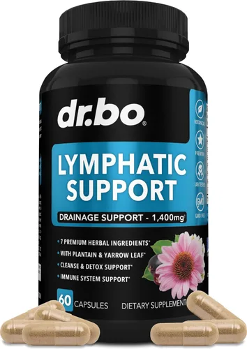 Suplementos de drenaje linfático - Apoyo linfático Productos de limpieza total a base de hierbas con equinácea Suplemento de apoyo del sistema