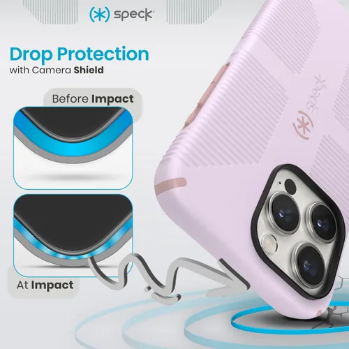 Miniatura 7 de Speck Funda MagSafe para iPhone 15 Pro Max - Protección contra caídas y para la cámara, agarre seguro de tacto suave, compatible con carga Lila