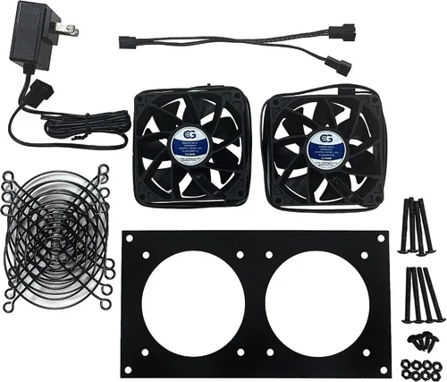 Miniatura 2 de CabCool 802 Lite - Kit de refrigeración de ventilador dual de 3.150 in para gabinetes y cine en casa