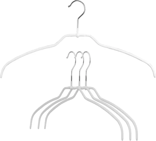 Miniatura 27 de Mawa by Reston Lloyd Silhouette - Percha de camisa antideslizante que ahorra espacio, estilo 42 pies, paquete de 180, color blanco