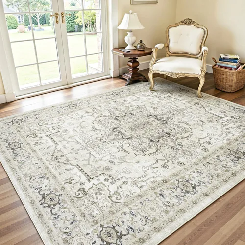 Miniatura 31 de Lofus 8x10 Alfombras de área para sala de estar, alfombra de área lavable, alfombras para dormitorio, cocina, alfombra vintage boho, alfombra suave
