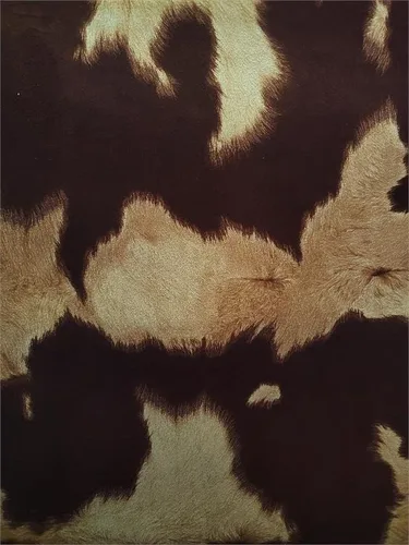 Tela de ante de terciopelo con diseño de vaca Udder Madness para tapicería, de 137 cm de ancho, vendida por yardas (Vaca grande marrón)