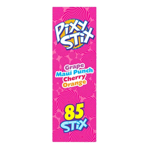 Miniatura 7 de Wonka Pixy Stix, pajitas de polvo agrio, uva, ponche de Maui, cereza y naranja, caramelo en polvo dulce y agrio, 85