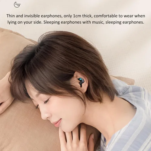 Miniatura 2 de Auriculares Bluetooth para dormir con conducción ósea, auriculares inalámbricos 5.3 con cancelación de ruido, auriculares deportivos con pantalla