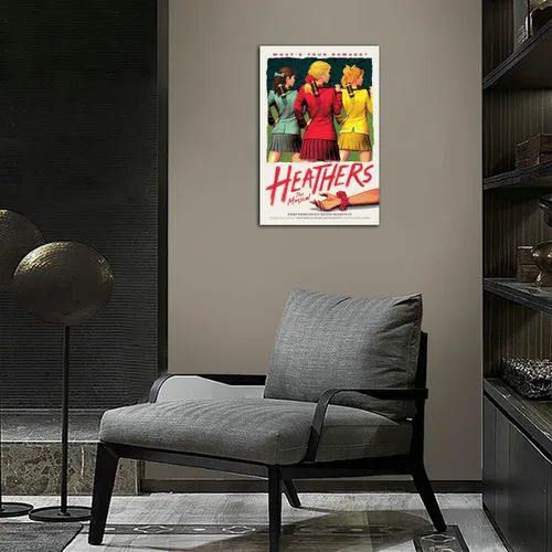 Miniatura 7 de YOWAMEO Heathers The Musical - Póster retro de los años 90 y 80 para decoración de pared, lienzo estético, cuadro de dormitorio (16 x 24 pulgadas)