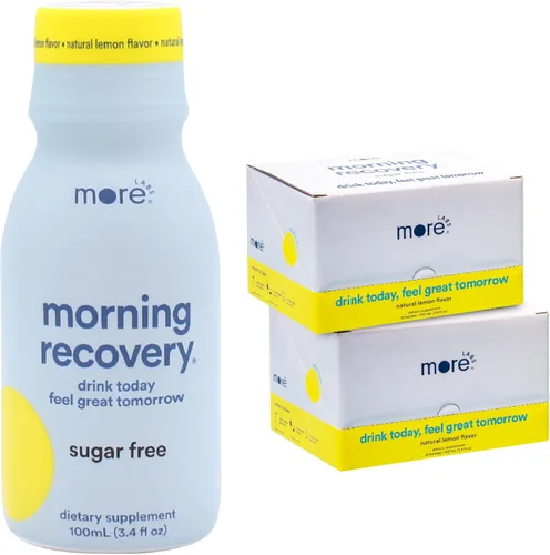 Miniatura 15 de Morning Recovery Electrolitos, Fórmula Patentada de Bebida de Cardo Mariano para Hidratar Mientras Bebes, DHM Líquido Altamente Soluble, Sin OGM