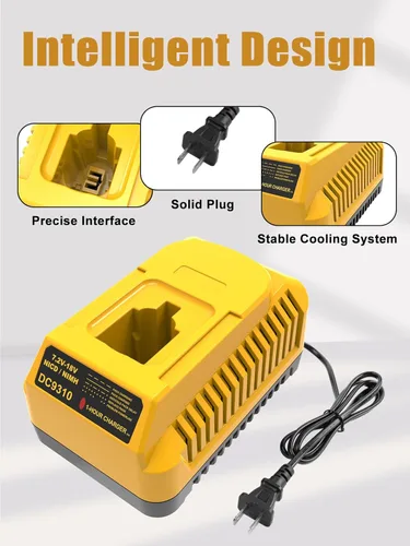 Miniatura 4 de Powilling DC9310 Cargador rápido de repuesto para cargador de batería Dewalt de 18 V DC9096 DC9098 DC9099 DC9091 DC9071 DE9057 DW9096 compatible